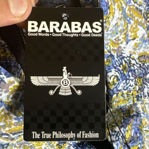 Barabas Men's Blue Collared Casual Button Down Long Sleeve Shirt Size XL NWT - Picture 4 of 5